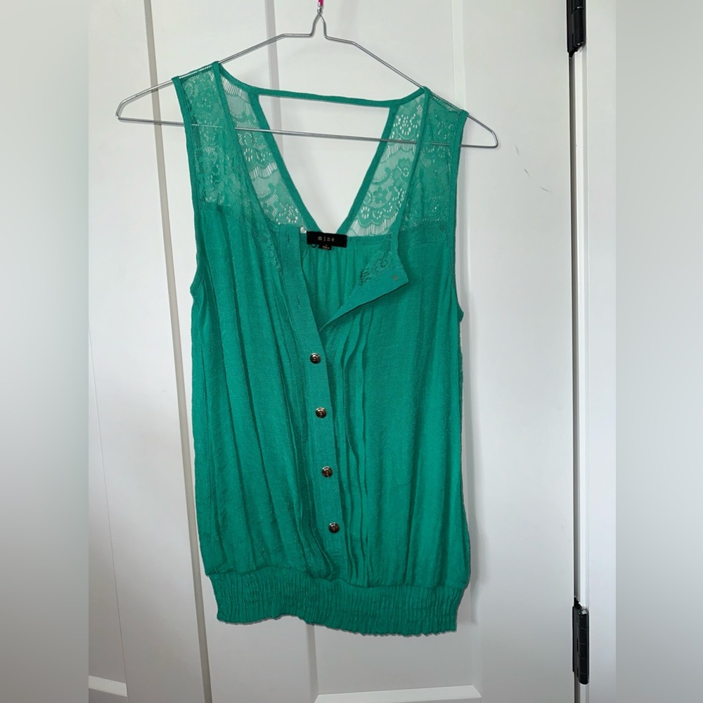Teal peasant tank